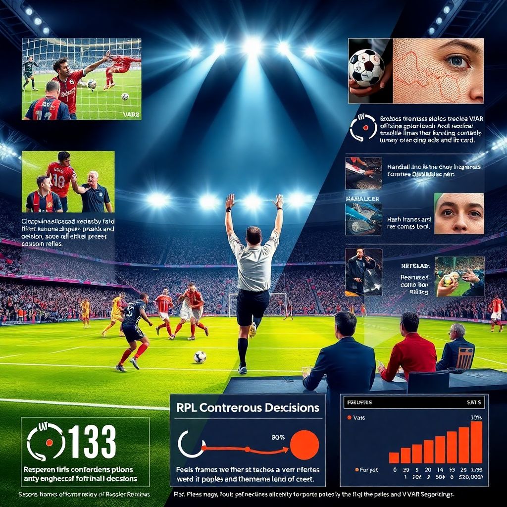 Ключевые судейские решения в матчах РПЛ за сезон: разбор и последствия