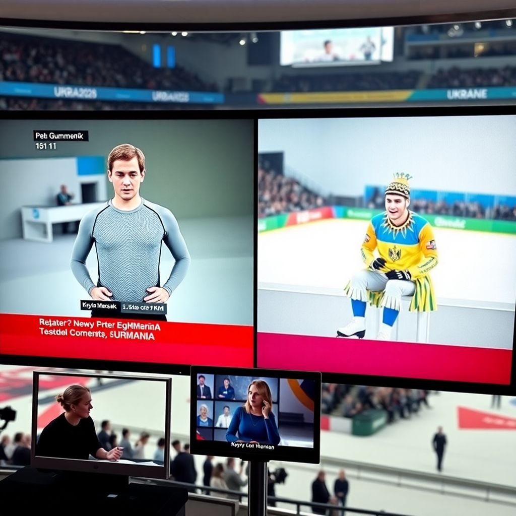 Украинский комментатор против Гуменника в кадре с Марсаком на Олимпиаде‑2026